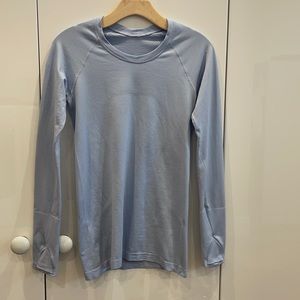 Beautiful Lululemon Swifty Blue LS Top—EUC-6